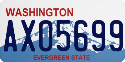 WA license plate AXO5699