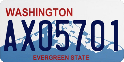 WA license plate AXO5701