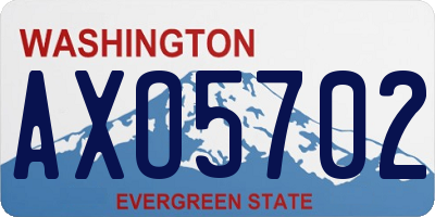 WA license plate AXO5702