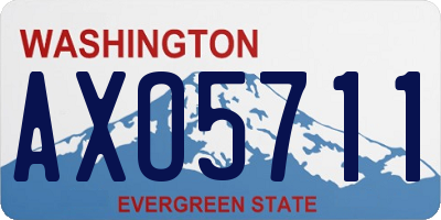 WA license plate AXO5711