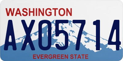 WA license plate AXO5714