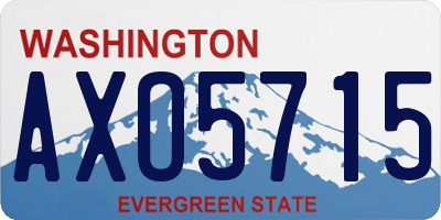 WA license plate AXO5715