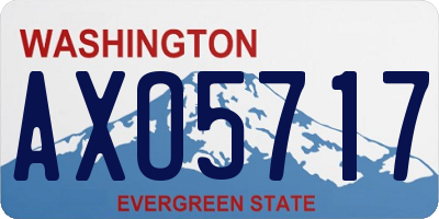 WA license plate AXO5717
