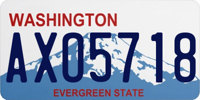 WA license plate AXO5718