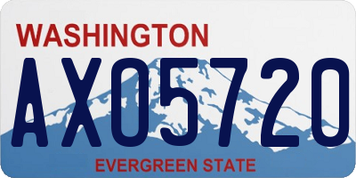 WA license plate AXO5720