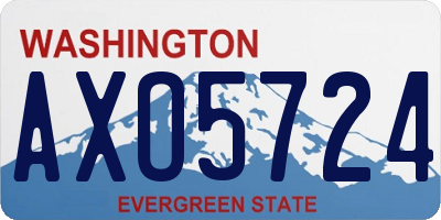 WA license plate AXO5724