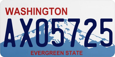 WA license plate AXO5725
