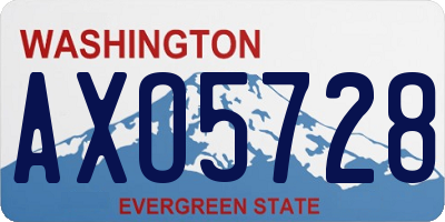 WA license plate AXO5728