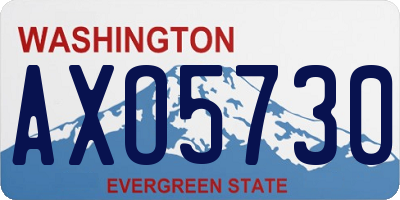 WA license plate AXO5730
