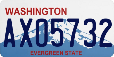 WA license plate AXO5732