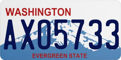 WA license plate AXO5733