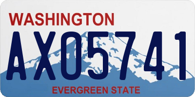 WA license plate AXO5741