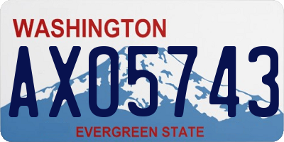WA license plate AXO5743