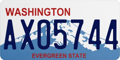 WA license plate AXO5744