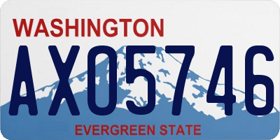 WA license plate AXO5746