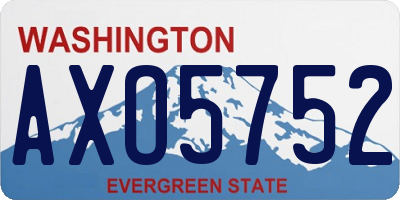 WA license plate AXO5752
