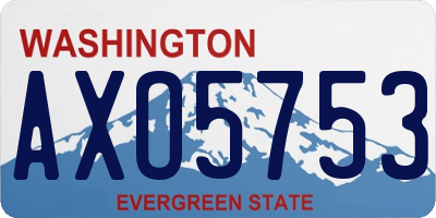 WA license plate AXO5753