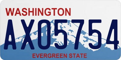 WA license plate AXO5754