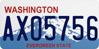 WA license plate AXO5756