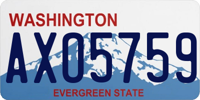 WA license plate AXO5759