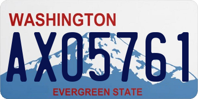 WA license plate AXO5761
