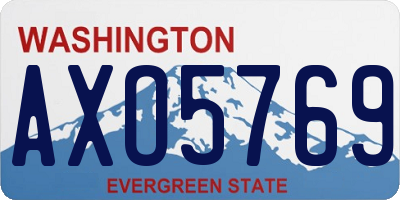 WA license plate AXO5769