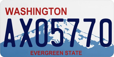 WA license plate AXO5770