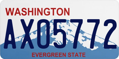 WA license plate AXO5772