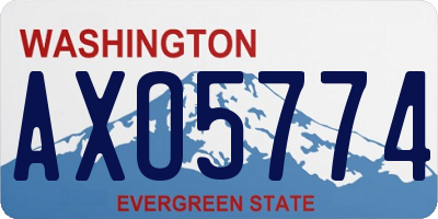 WA license plate AXO5774
