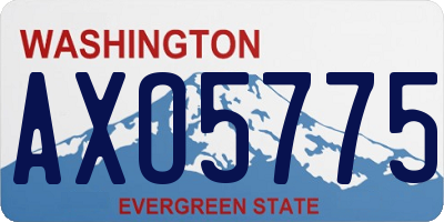 WA license plate AXO5775