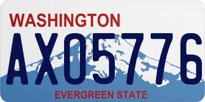 WA license plate AXO5776