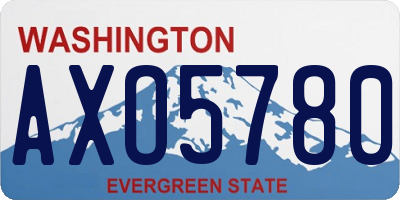 WA license plate AXO5780