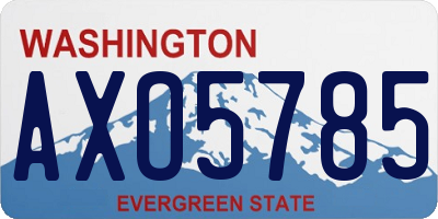 WA license plate AXO5785