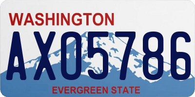 WA license plate AXO5786