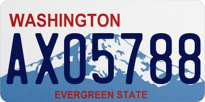 WA license plate AXO5788