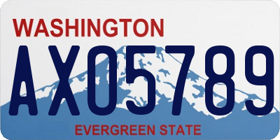 WA license plate AXO5789