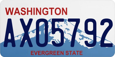 WA license plate AXO5792