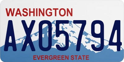 WA license plate AXO5794