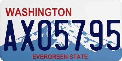 WA license plate AXO5795
