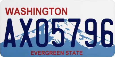 WA license plate AXO5796