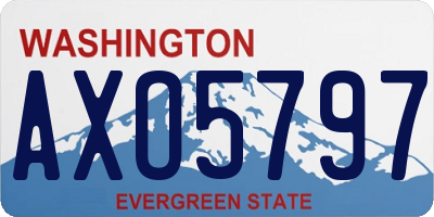 WA license plate AXO5797