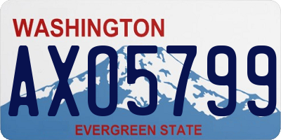 WA license plate AXO5799