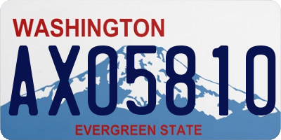 WA license plate AXO5810