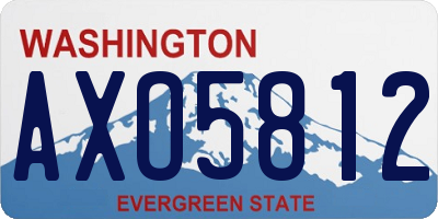 WA license plate AXO5812