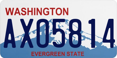 WA license plate AXO5814