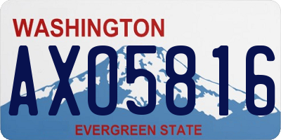WA license plate AXO5816