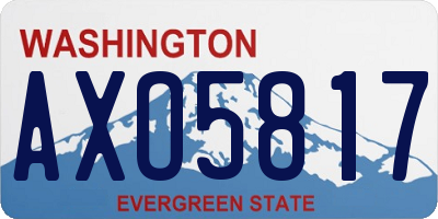 WA license plate AXO5817