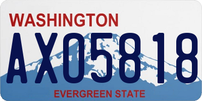 WA license plate AXO5818