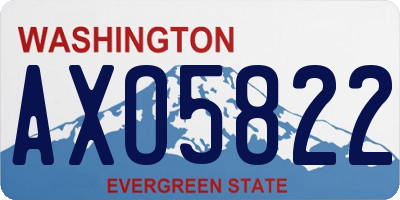 WA license plate AXO5822