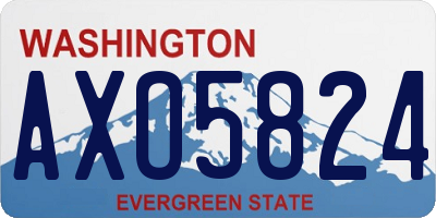 WA license plate AXO5824
